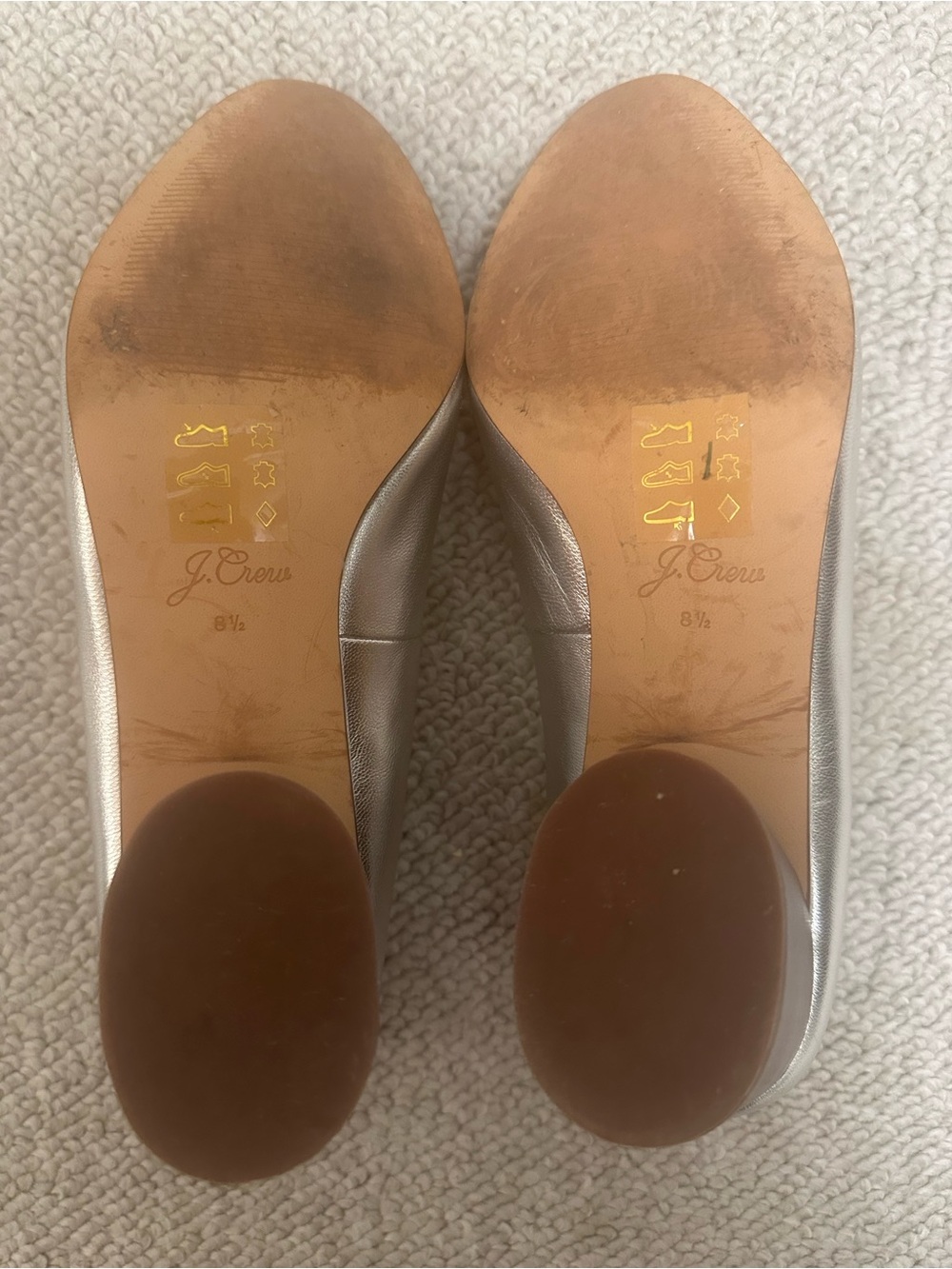 J. Crew Silver Block Heel Women's Pumps - Picture 7 of 8